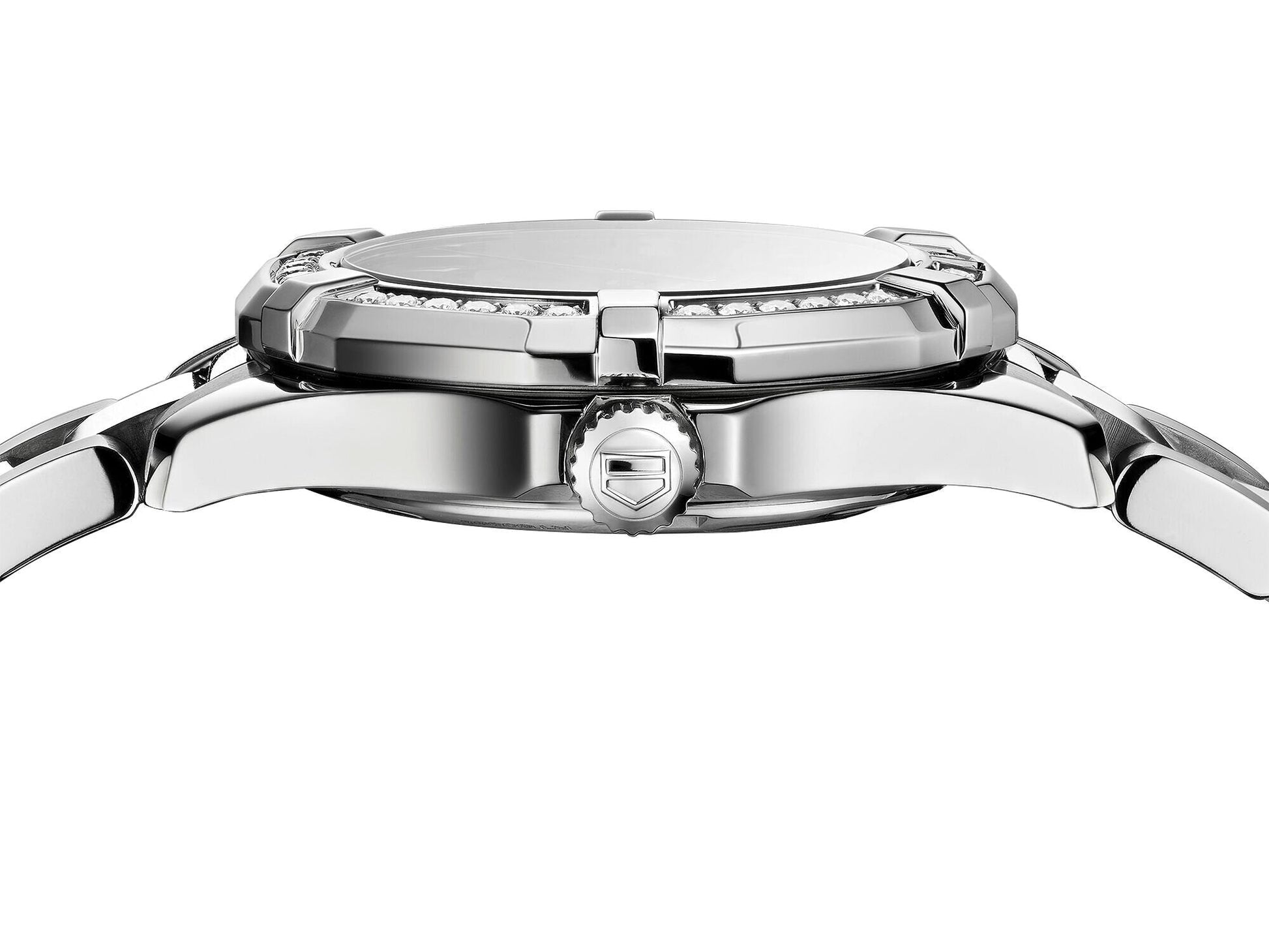  Shop Authentic Tag Heuer Aquaracer Quartz Diamonds Black Dial Silver Steel Strap Watch for Women - WAY131P.BA0748 - Luxxuri