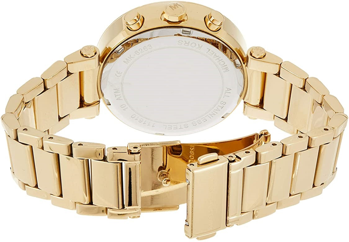  Shop Authentic Michael Kors Layton Pave Blue Dial Gold Steel Strap Watch for Women - MK6243 - Luxxuri