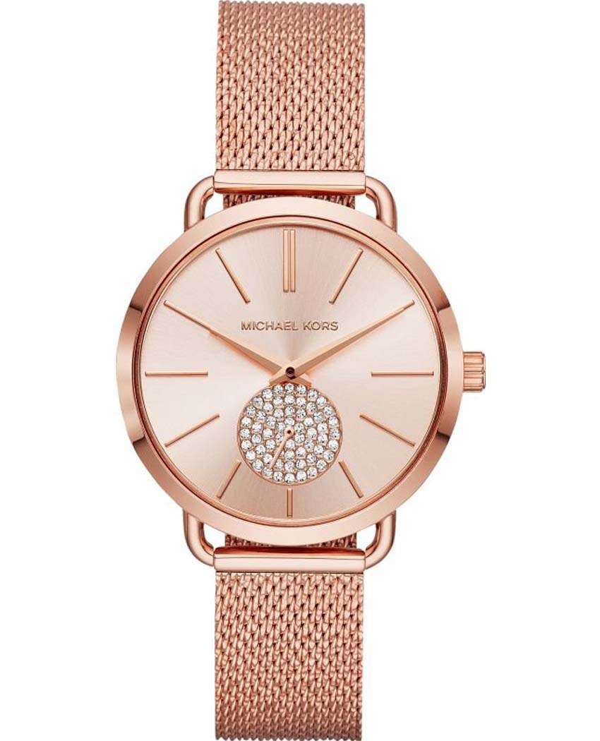  Shop Authentic Michael Kors Portia Rose Gold Dial Rose Gold Mesh Bracelet Watch for Women - MK3845 - Luxxuri