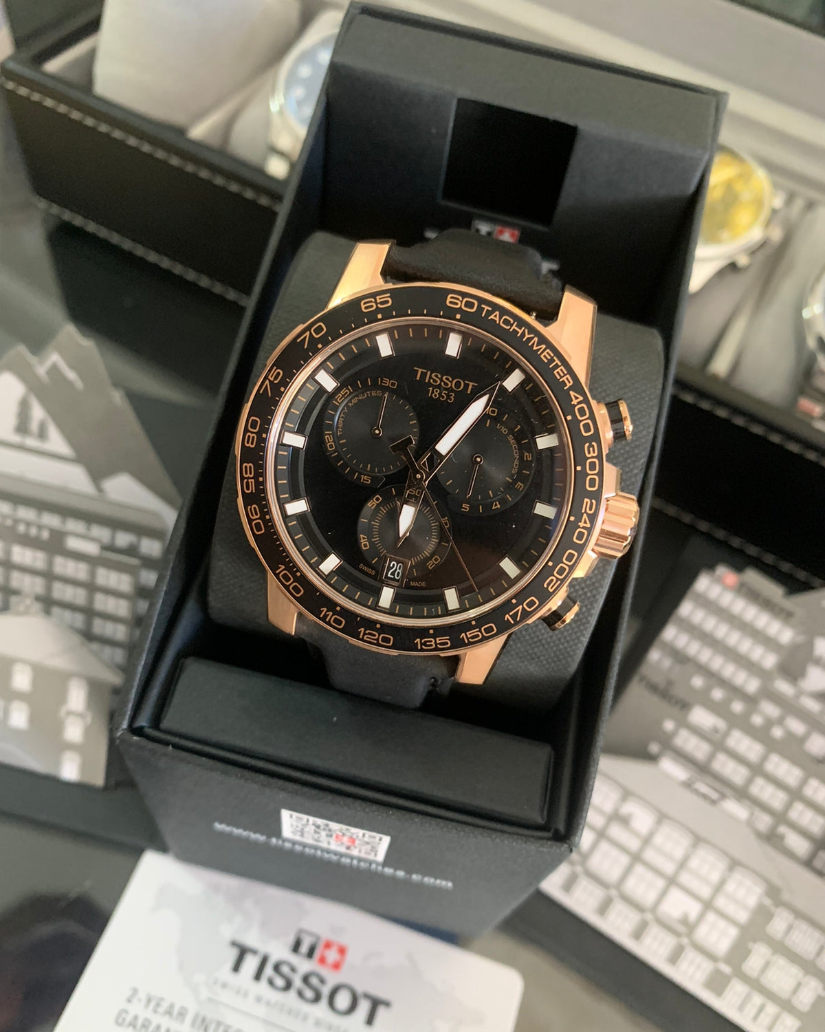  Shop Authentic Tissot Supersport Chrono Black Dial Black Leather Strap Watch for Men - T125.617.36.051.00 - Luxxuri