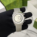  Shop Authentic Gucci Grip Collection Quartz Silver Dial Silver Steel Strap Watch For Men - YA157302 - Luxxuri
