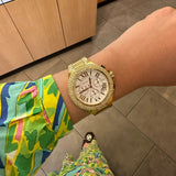  Shop Authentic Michael Kors Camille Chronograph White Dial Gold Steel Strap Watch For Women - MK6994 - Luxxuri