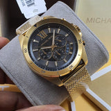  Shop Authentic Michael Kors Brecken Chronograph Black Dial Gold Mesh Strap Watch For Men - MK8867 - Luxxuri