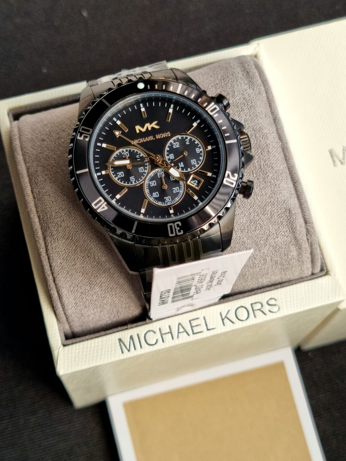  Shop Authentic Michael Kors Bayville Chronograph Black Dial Black Steel Strap Watch For Men - MK8750 - Luxxuri