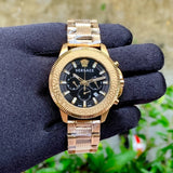  Shop Authentic Versace Greca Action Chronograph Black Dial Gold Steel Strap Watch For Men - VE3J00622 - Luxxuri