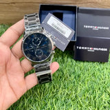  Shop Authentic Tommy Hilfiger Kane Quartz Blue Dial Black Steel Strap Watch for Men - 1791456 - Luxxuri