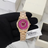  Shop Authentic Michael Kors Layton Three Hand Red Dial Rose Gold Steel Strap Watch For Women - MK6893 - Luxxuri