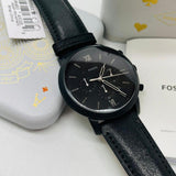  Shop Authentic Fossil Neutra Chronograph Black Dial Black Leather Strap Watch for Men - FS5503 - Luxxuri