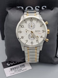  Shop Authentic Hugo Boss Areoliner Chronograph White Dial Two Tone Steel Strap Watch for Men - 1513236 - Luxxuri
