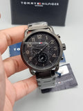  Shop Authentic Tommy Hilfiger Briggs Black Dial Black Steel Strap Watch for Men  - 1791423 - Luxxuri