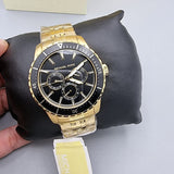  Shop Authentic Michael Kors Cunningham Multifunction Black Dial Gold Steel Strap Watch For Men - MK7154 - Luxxuri