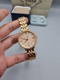  Shop Authentic Fossil Jacqueline Rose Gold Dial Rose Gold Steel Strap Watch for Women - ES3632 - Luxxuri