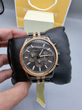  Shop Authentic Michael Kors Lexington Chronograph Black Dial Two Tone Steel Strap Watch for Men - MK8561 - Luxxuri