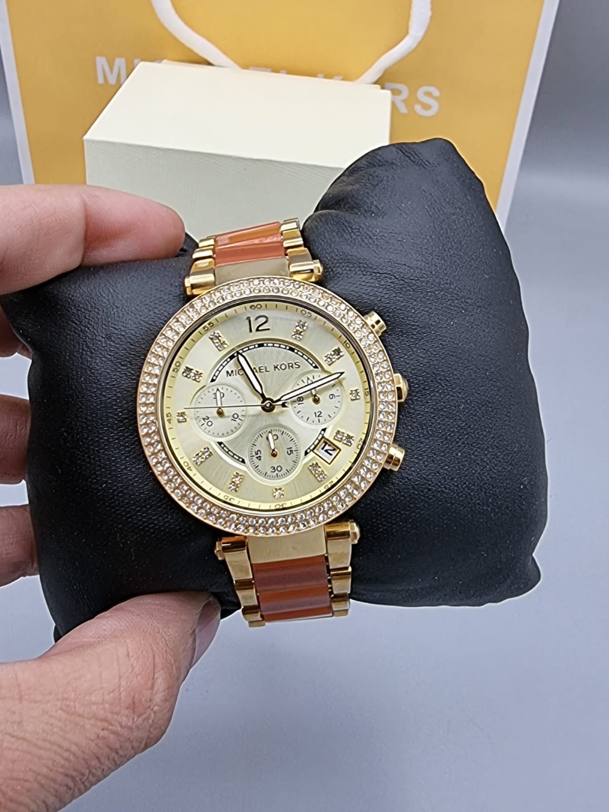  Shop Authentic Michael Kors Parker Gold Dial Two Tone Steel Strap Watch for Women - MK6139 - Luxxuri