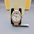 Michael Kors Whitney Quartz White Dial Rose Gold Steel Strap Watch For Women - MK6694