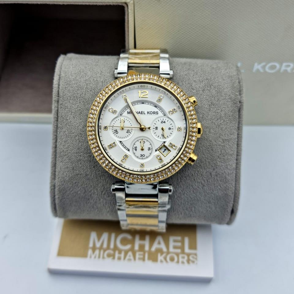  Shop Authentic Michael Kors Parker White Dial Two Tone Steel Strap Watch for Women - MK5626 - Luxxuri