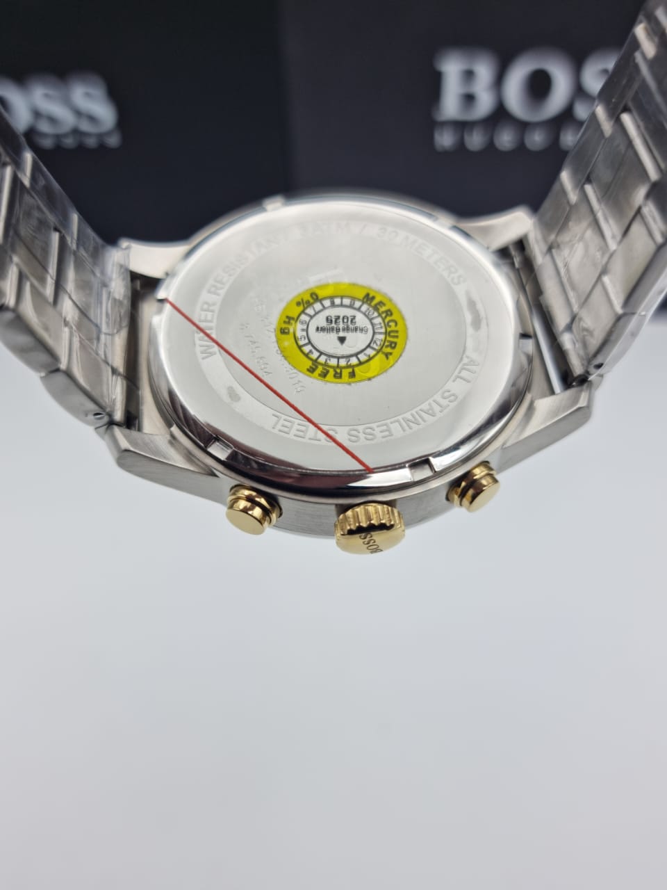 Hugo Boss Professional Black Dial Two Tone Steel Strap Watch for Men - 1513529