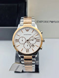  Shop Authentic Emporio Armani Giovanni Chronograph Quartz White Dial Two Tone Steel Strap Watch For Men - AR11209 - Luxxuri