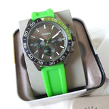  Shop Authentic Fossil Bannon Chronograph Grey Dial Green Silicone Strap Watch for Men - BQ2501 - Luxxuri