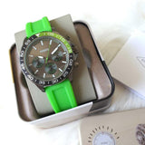  Shop Authentic Fossil Bannon Chronograph Grey Dial Green Silicone Strap Watch for Men - BQ2501 - Luxxuri