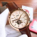  Shop Authentic Fossil Townsman Beige Dial Brown Leather Strap Watch for Men - ME3105 - Luxxuri