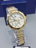  Shop Authentic Tommy Hilfiger Hudson Chronograph White Dial Two Tone Steel Strap Watch For Men - 1791226 - Luxxuri