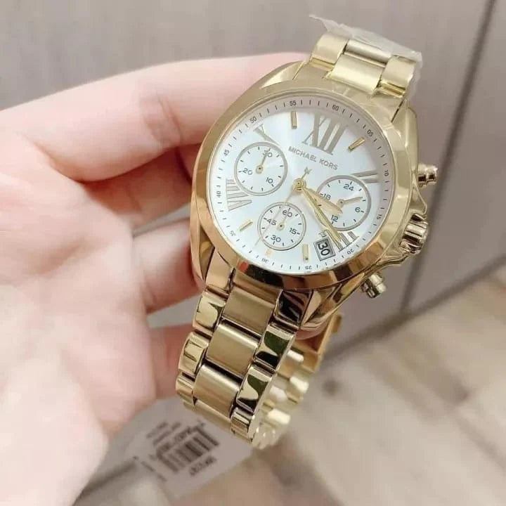  Shop Authentic Michael Kors Lexington Quartz Gold Dial Gold Steel Strap Watch For Women - MK6267 - Luxxuri