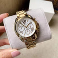  Shop Authentic Michael Kors Lexington Quartz Gold Dial Gold Steel Strap Watch For Women - MK6267 - Luxxuri