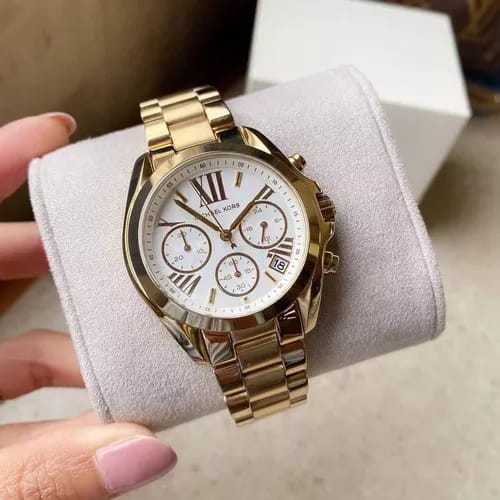  Shop Authentic Michael Kors Lexington Quartz Gold Dial Gold Steel Strap Watch For Women - MK6267 - Luxxuri