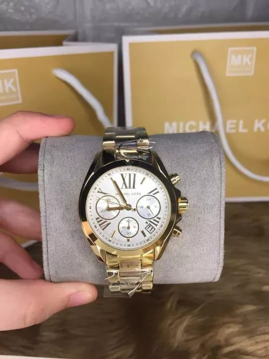  Shop Authentic Michael Kors Lexington Quartz Gold Dial Gold Steel Strap Watch For Women - MK6267 - Luxxuri