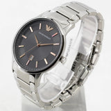  Shop Authentic Emporio Armani Renato Quartz Black Dial Silver Steel Strap Watch For Men - AR11179 - Luxxuri