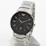  Shop Authentic Emporio Armani Renato Quartz Black Dial Silver Steel Strap Watch For Men - AR11179 - Luxxuri