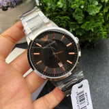  Shop Authentic Emporio Armani Renato Quartz Black Dial Silver Steel Strap Watch For Men - AR11179 - Luxxuri