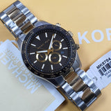  Shop Authentic Michael Kors Layton Chronograph Black Dial Two Tone Steel Strap Watch For Men - MK8784 - Luxxuri