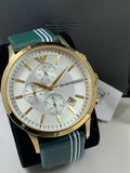  Shop Authentic Emporio Armani Renato Chronograph Silver Dial Green Leather Strap Watch For Men - AR11233 - Luxxuri