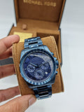 Shop Authentic Michael Kors Brecken Chronograph Quartz Blue Dial Blue Steel Strap Watch For Men - MK6361 - Luxxuri