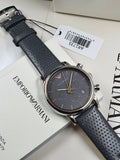  Shop Authentic Emporio Armani Luigi Chronograph Quartz Grey Dial Grey Leather Strap Watch For Men - AR1735 - Luxxuri