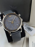  Shop Authentic Emporio Armani Luigi Chronograph Quartz Grey Dial Grey Leather Strap Watch For Men - AR1735 - Luxxuri