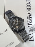  Shop Authentic Emporio Armani Meccanico Automatic Black Dial Black Steel Strap Watch For Men - AR60054 - Luxxuri