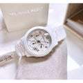  Shop Authentic Michael Kors Runway White Ceramic Dial White Steel Strap Watch for Women - MK5161 - Luxxuri