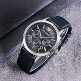 Shop Authentic Emporio Armani Giovanni Analog Black Dial Black Leather Strap Watch For Men - AR11431 - Luxxuri