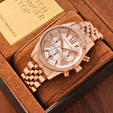  Shop Authentic Michael Kors Lexington Rose Gold Dial Rose Gold Steel Strap Watch for Women - MK5569 - Luxxuri