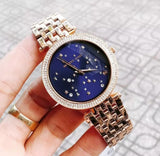  Shop Authentic Michael Kors Darci Blue Dial Rose Gold Steel Strap Watch for Women - MK3728 - Luxxuri