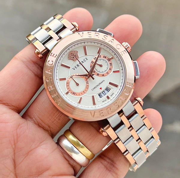 Shop Authentic Versace V Extreme Chronograph White Dial Rose Gold Stainless Steel Watch for Women - VCN050017 - Luxxuri