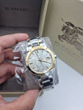  Shop Authentic Burberry The City White Dial Two Tone Steel Strap Watch for Women - BU9115 - Luxxuri