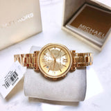  Shop Authentic Michael Kors Sofie Chronograph Quartz Gold Dial Gold Steel Strap Watch For Women - MK6559 - Luxxuri