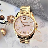  Shop Authentic Michael Kors Whitney Three-Hand White Dial Gold Steel Strap Watch For Women - MK6693 - Luxxuri