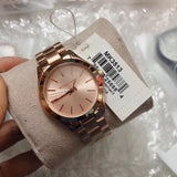  Shop Authentic Michael Kors Slim Runway Rose Gold Dial Rose Gold Steel Strap Watch for Women - MK3513 - Luxxuri