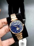  Shop Authentic Emporio Armani Meccanico Crystals Black Dial Rose Gold Steel Strap Watch For Women - AR60043 - Luxxuri