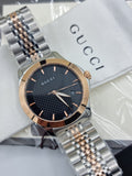  Shop Authentic Gucci G Timeless Black Dial Two Tone Steel Strap Watch For Women - YA126512 - Luxxuri